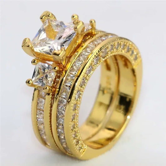 Zircon Stone Fashion Couple Rings for Men and Women